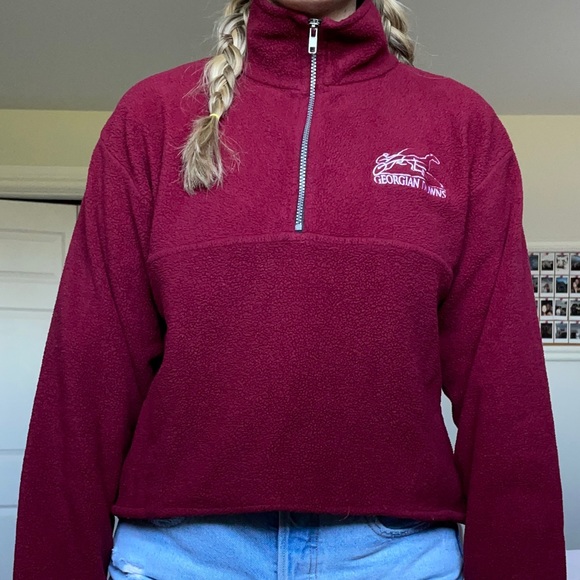 Cropped Fleece Quarter Zip - Picture 2 of 4